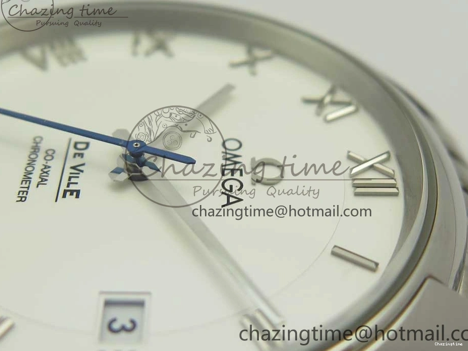 0403 De Ville Hour Vision 41mm SS VSF 1:1 Best Edition White Dial on SS Bracelet A8500 Super Clone Casual 7946